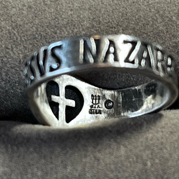 JAMES AVERY RETIRED JESUS KING JEWS LATIN IESVS NAZARENVS REX CROSS HEART SZ 6.5 - Picture 5 of 7